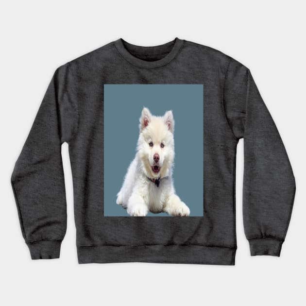 White dog Crewneck Sweatshirt by KA&KO